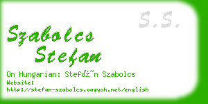 szabolcs stefan business card